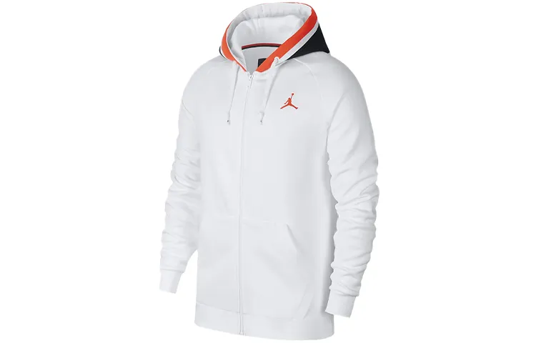 Jordan Jackets Men's White Hooded Moderate Other