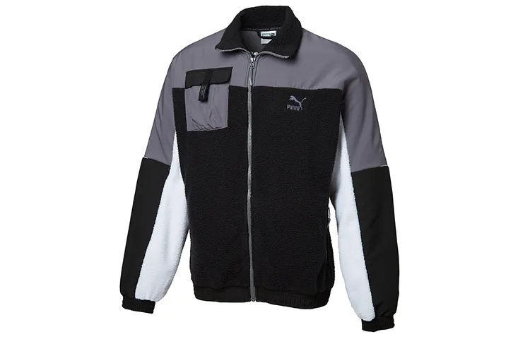 PUMA Jackets Men's Black Stand Collar Moderate Other