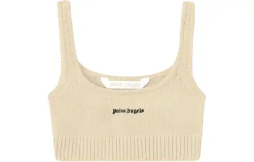 Palm Angels embroidered-logo knit tank top
