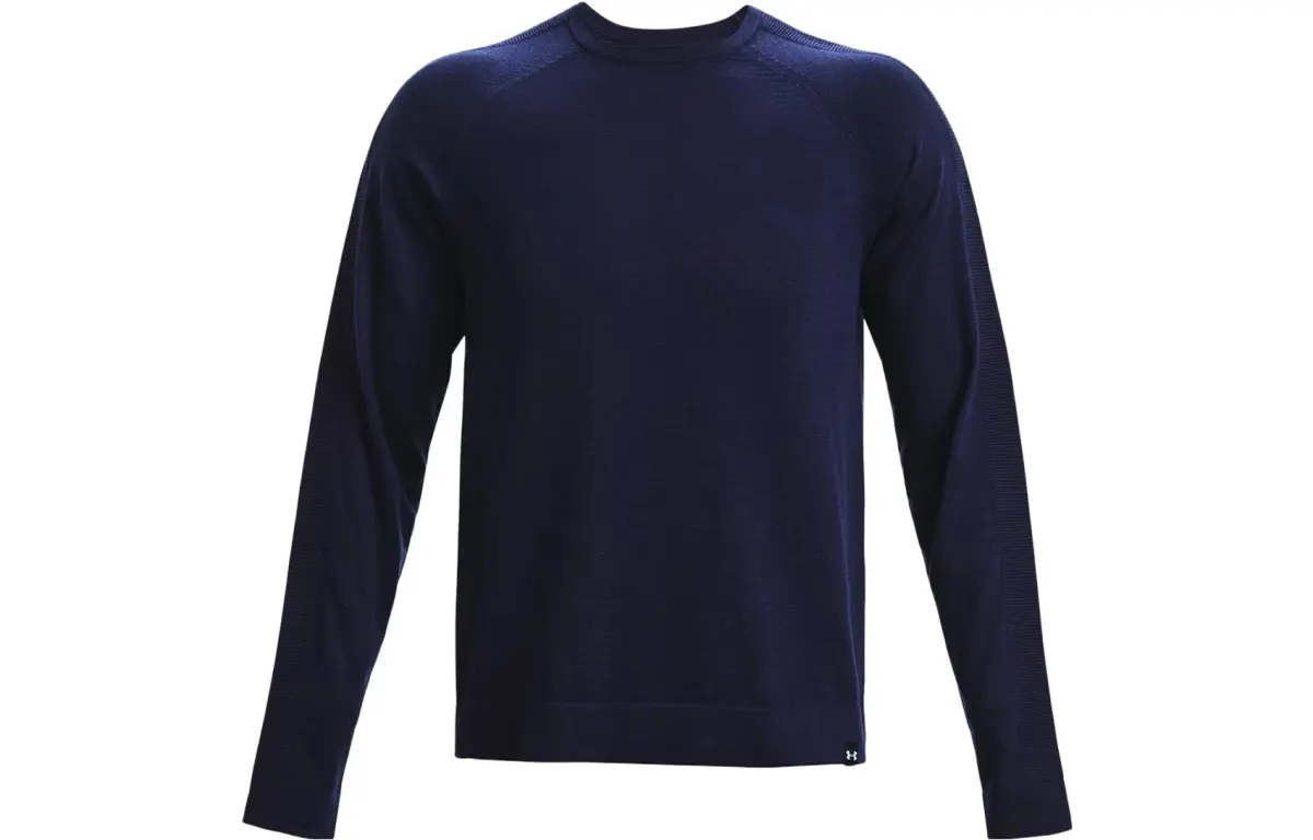 Under Armour Sweaters Men's Midnight Dark Blue Crew Neck Moderate Straight Fit