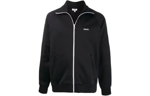 KENZO Jackets Men's Black Stand Collar Thickened Other