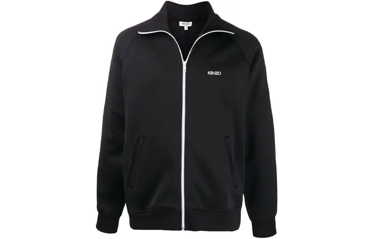 KENZO Jackets Men's Black Stand Collar Thickened Other
