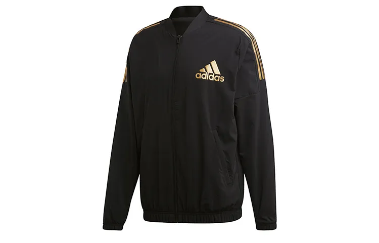 Adidas Jackets Men's Black Baseball Collar Moderate Other