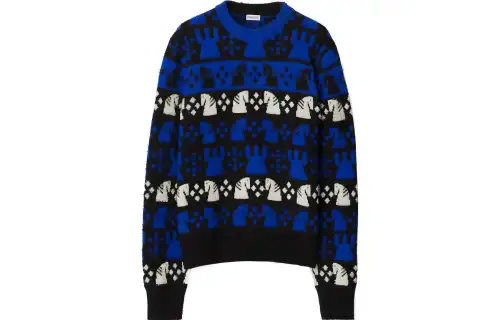 【Previous Season】Chess intarsia wool-blend jumper
