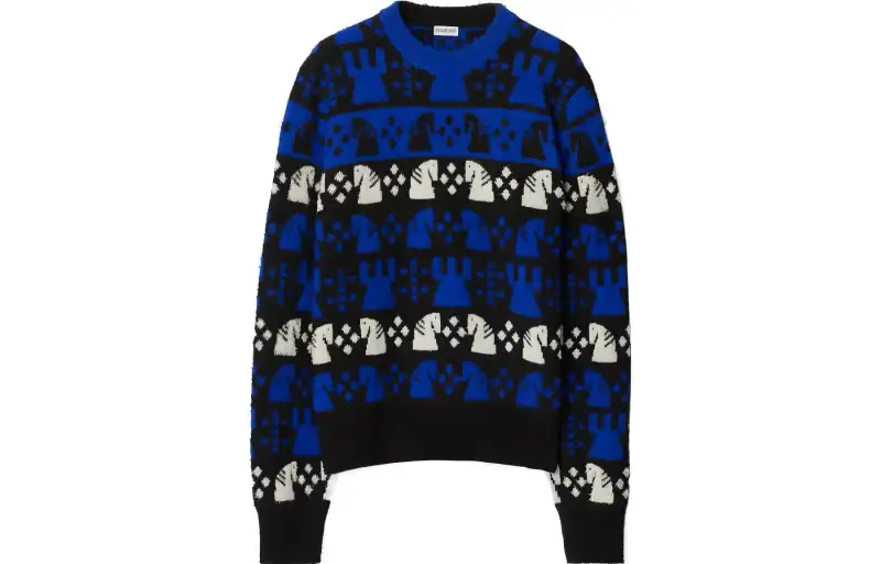 【Previous Season】Chess intarsia wool-blend jumper
