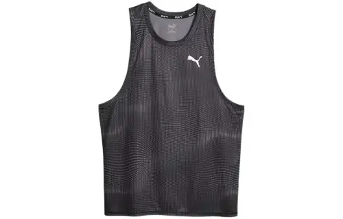 PUMA Essentials+ Tank Tops Men's Gray Crew Neck Moderate Straight Fit