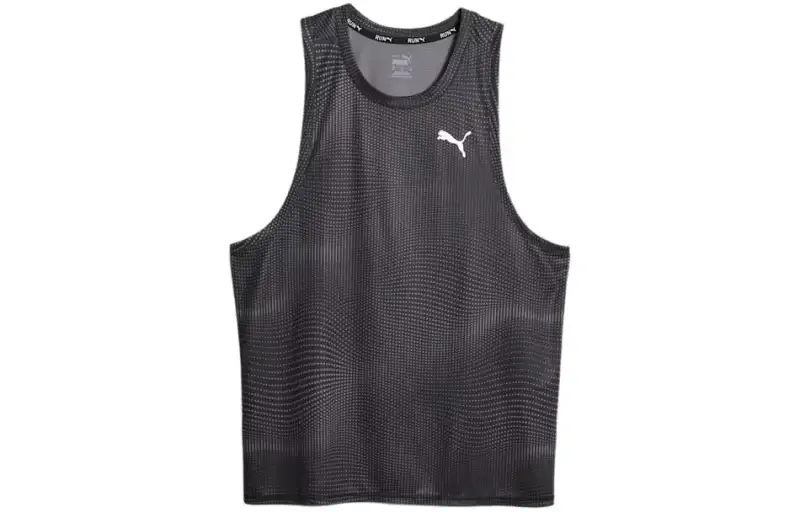 PUMA Essentials+ Tank Tops Men's Gray Crew Neck Moderate Straight Fit