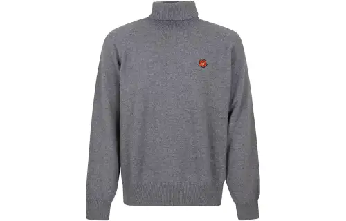 KENZO Boke Flower Embroidered Roll Neck Knit Jumper