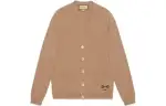 GUCCI Cashmere Sweaters Men's Camel V Neck Moderate
