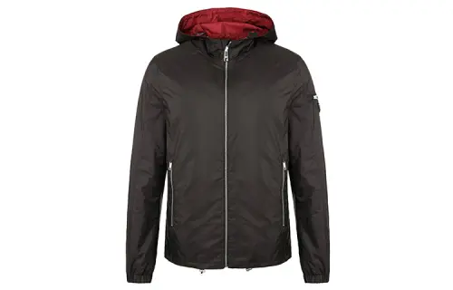 PRADA Jackets Men's Black Hooded Thin Other