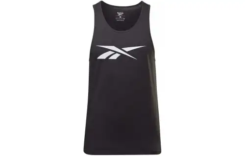 Reebok Tank Tops Men's Black Crew Neck Moderate Straight Fit