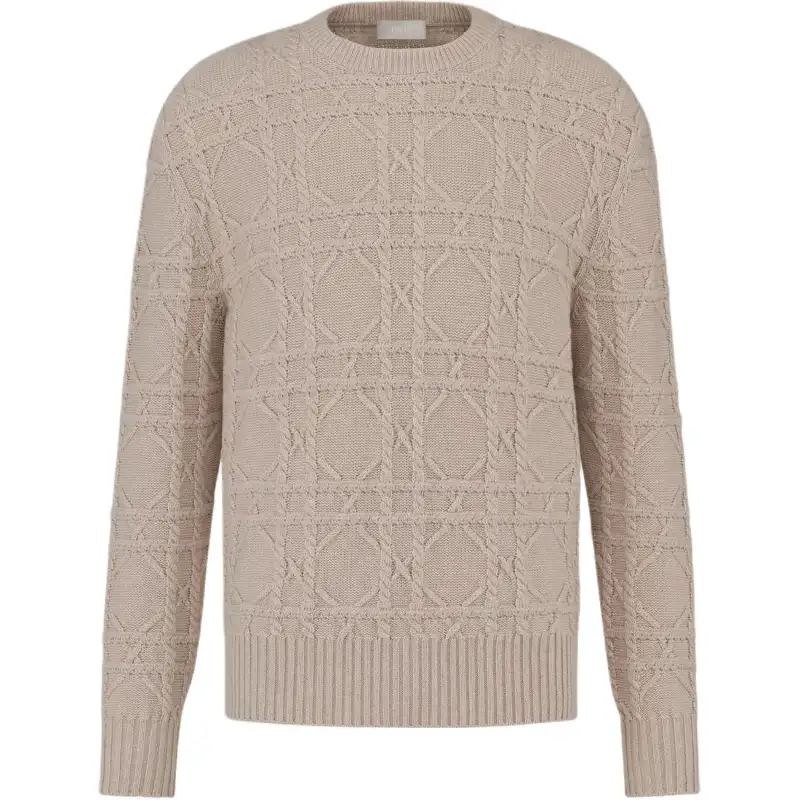 DIOR FW24 Cashmere Sweater Men's Beige