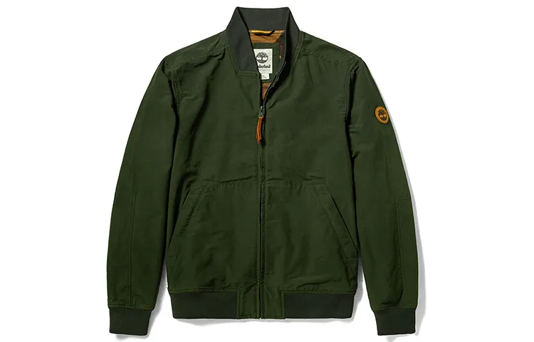 Timberland Jackets Men's Green Baseball Collar Moderate Pilot