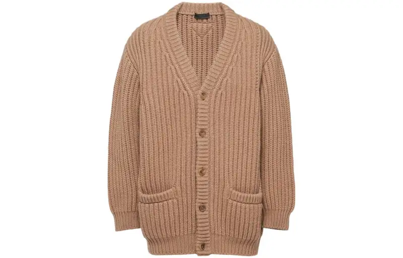 PRADA Knitwear Men's Camel Brown