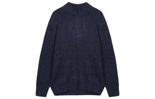 UNIQLO Knitwear Men's 67 Sea Blue Half Turtleneck Moderate Other