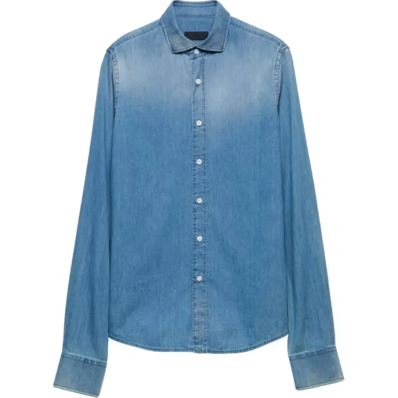 PRADA Triangle logo Denim Shirt
