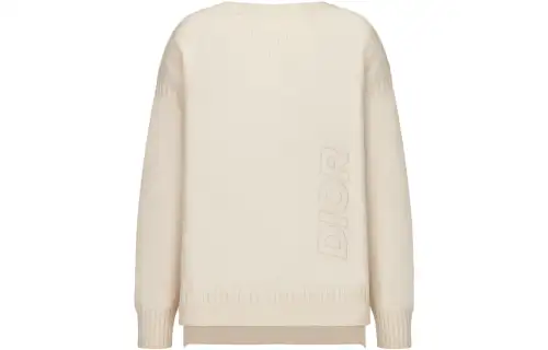 DIOR Sweaters Men's Beige Crew Neck Moderate Other
