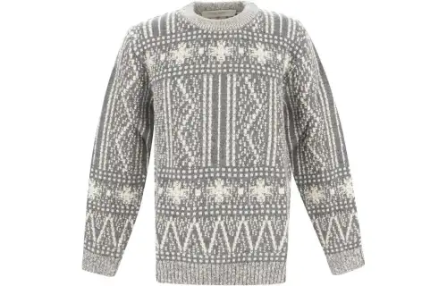 【Zoomed Imagery】fair-isle intarsia-knit jumper