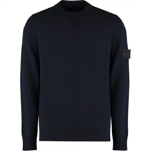 STONE ISLAND Logo Patch Crewneck Jumper