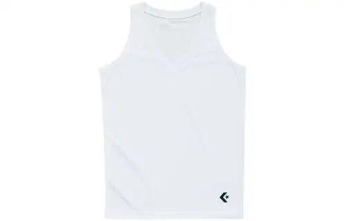 Converse Tank Tops Men's White V Neck Moderate Straight Fit