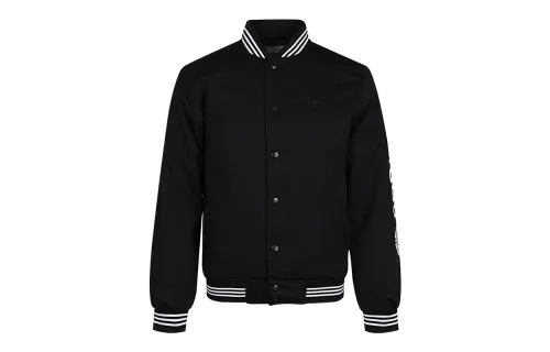Adidas Originals VARSITY BOMBER Jackets Men's Black Baseball Collar Moderate Other