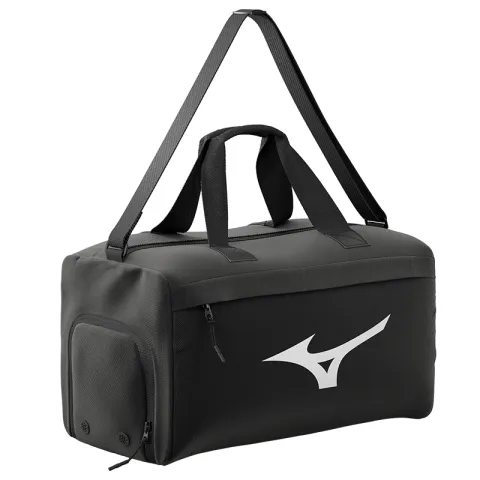 Mizuno Polyester Travel Bag, Gym Bag, Crossbody Bag Swim Bag Unisex Black