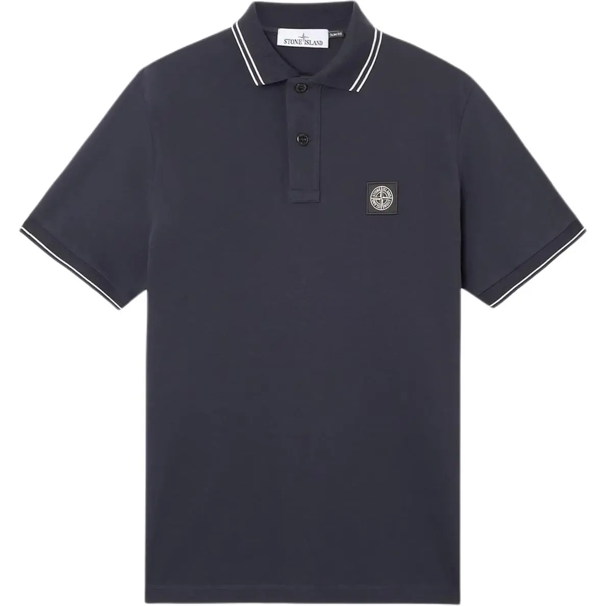 STONE ISLAND Logo Patch Short Sleeved Polo Shirt