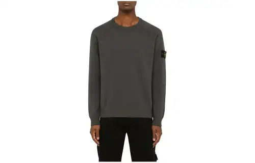 STONE ISLAND Sweaters Men's Gray Crew Neck Moderate Other