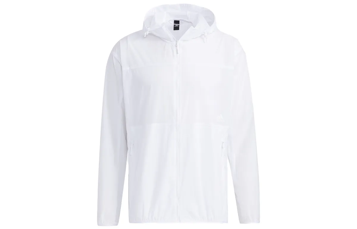 Adidas Jackets Men's White Hooded Moderate Other