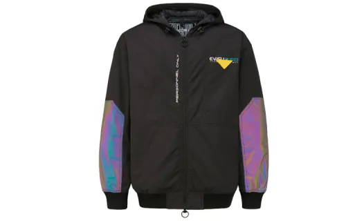EVISU Jackets Men's Black Hooded Moderate Other