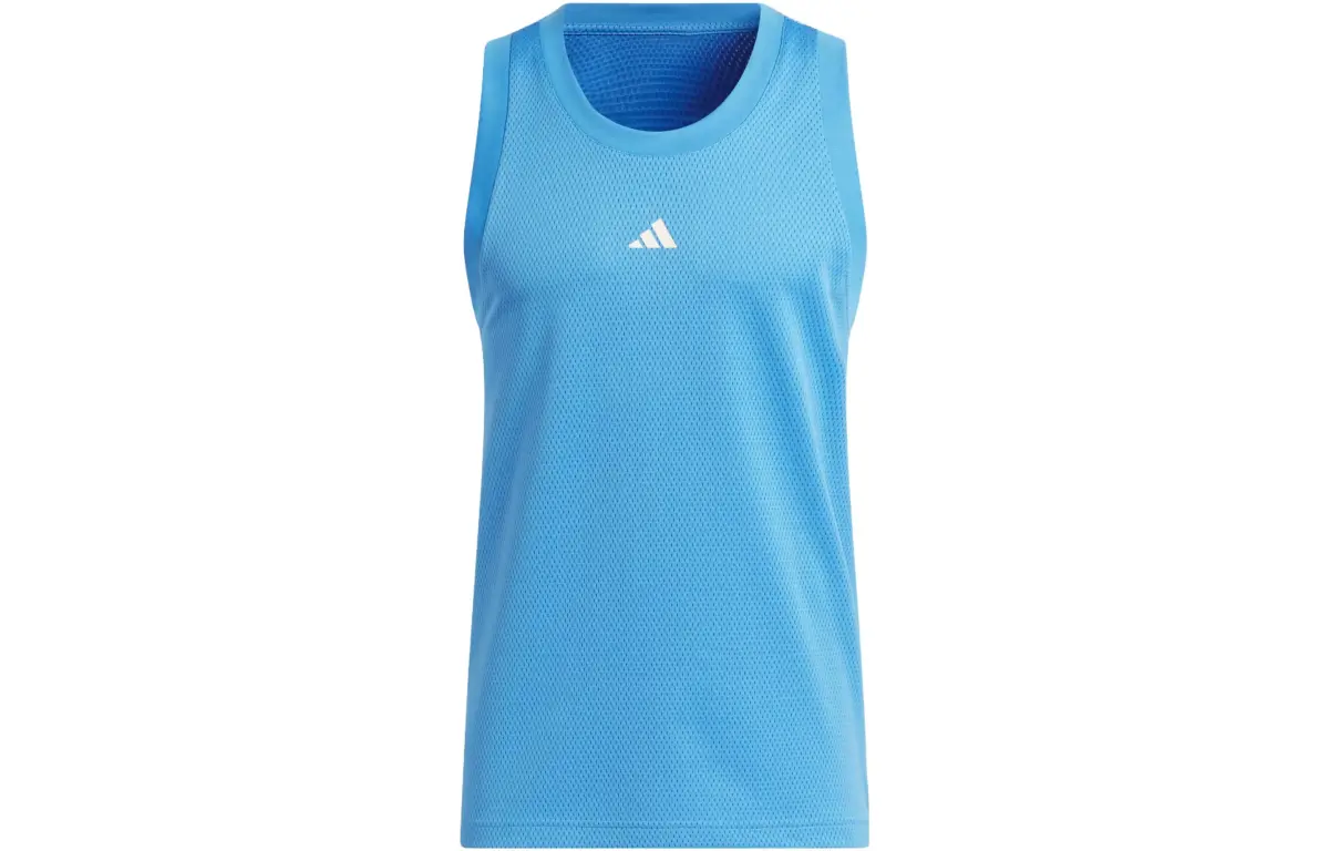Adidas Tank Tops Men's Blue Crew Neck Moderate Other