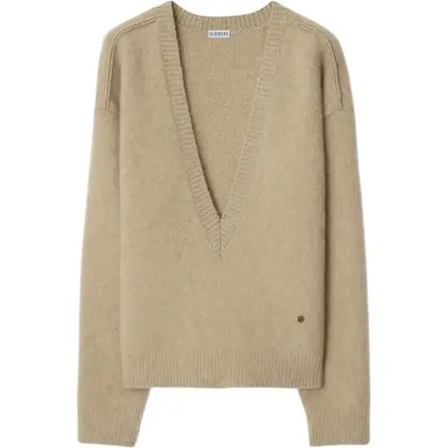 Burberry plunging V-neck jumper