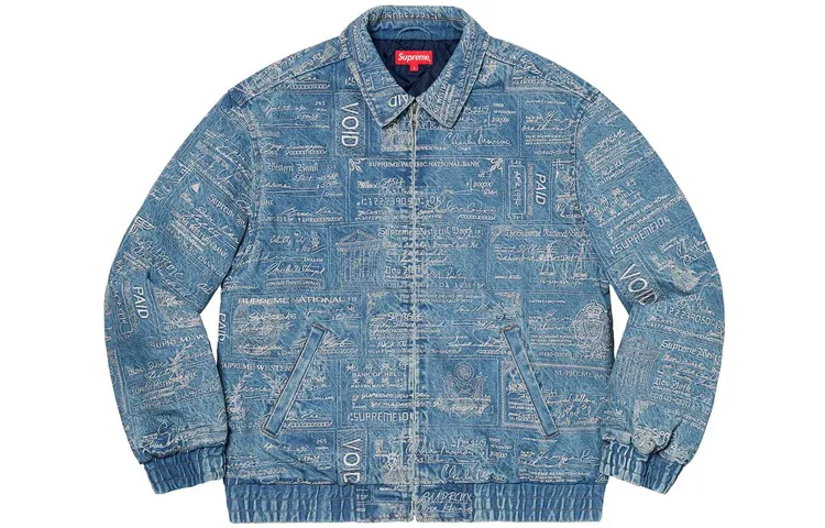 Supreme Checks Embroidered Denim Jacket