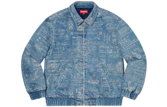 Supreme Checks Embroidered Denim Jacket