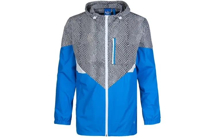 Adidas Originals Jackets Men's Blue Hooded (Non-detachable) Moderate Straight Fit