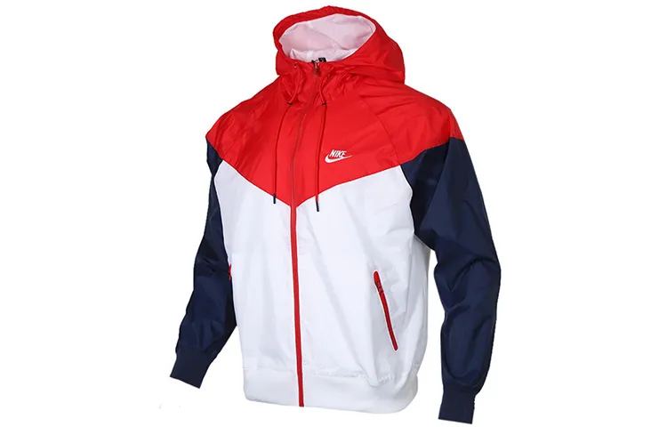 Nike Jackets Men's Red White Hooded Moderate Other