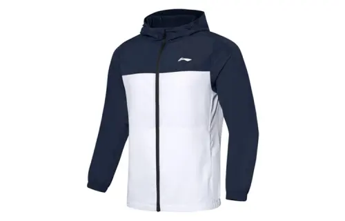 Li Ning Jackets Men's White Hooded Moderate Instructor