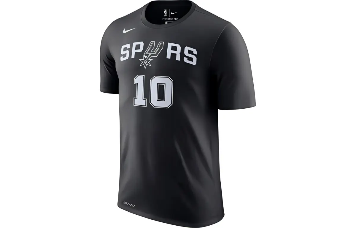 Nike T-Shirts Men's Black Crew Neck Moderate Straight Fit