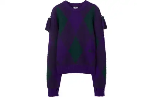 【Previous Season】diamond-pattern wool jumper