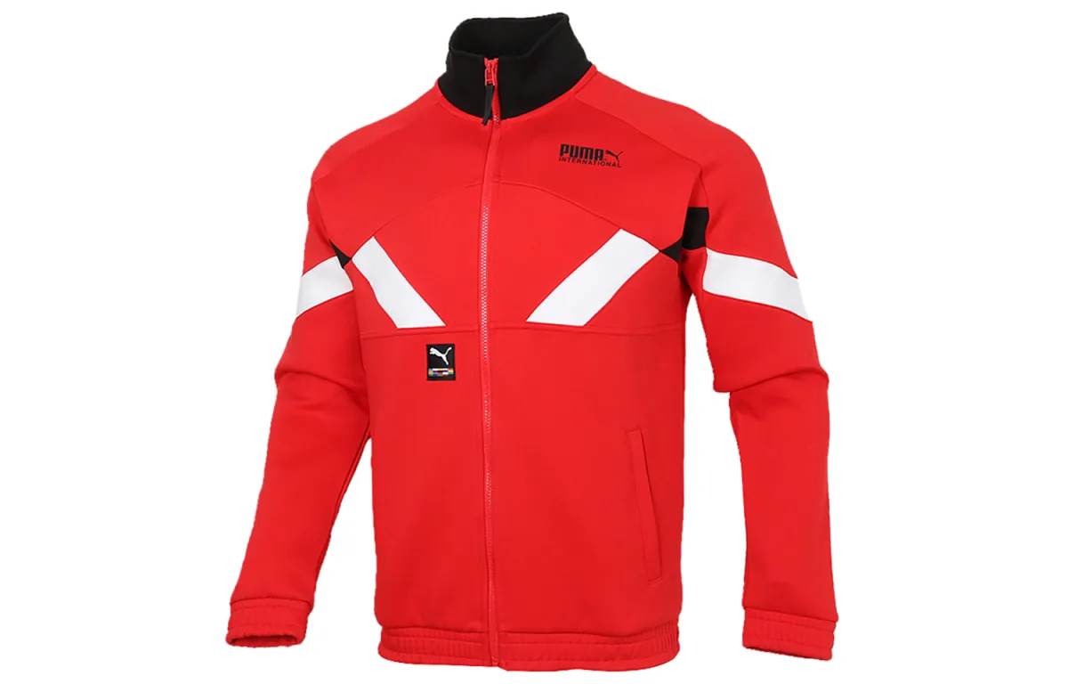 PUMA Jackets Men's Red Stand Collar Moderate Other