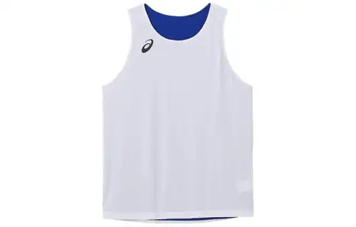 ASICS Tank Tops Men's White Crew Neck Moderate Straight Fit