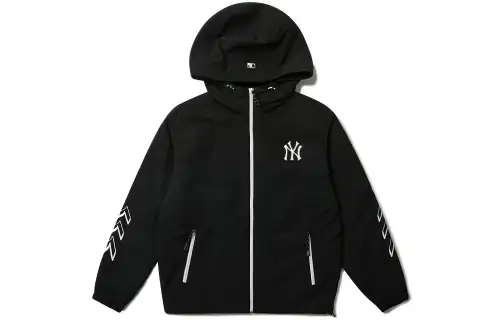 MLB MLB, base cardigan with hood, black jacket for men and women, with your logo imprint