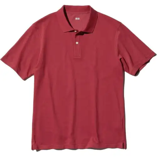 UNIQLO Polo Shirts Unisex Red Polo Collar Moderate Other
