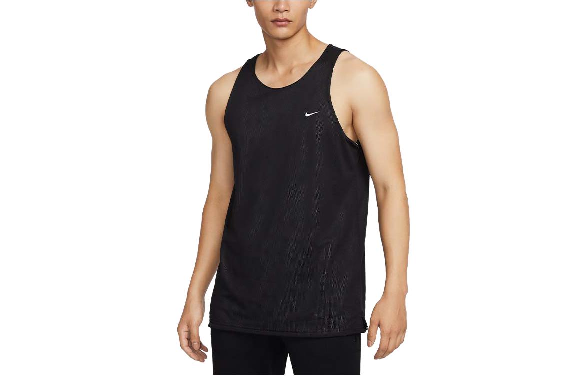 Nike Tank Tops Men's Black Crew Neck Moderate Straight Fit