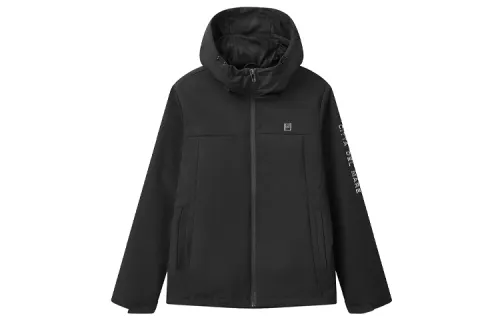 FILA Jackets Men's Black Hooded Moderate Other