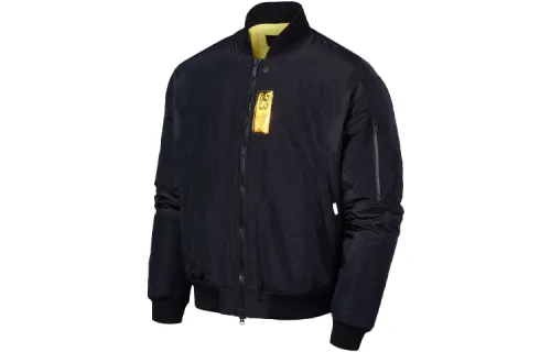 Jordan Jackets Men's Black Baseball Collar Moderate Pilot