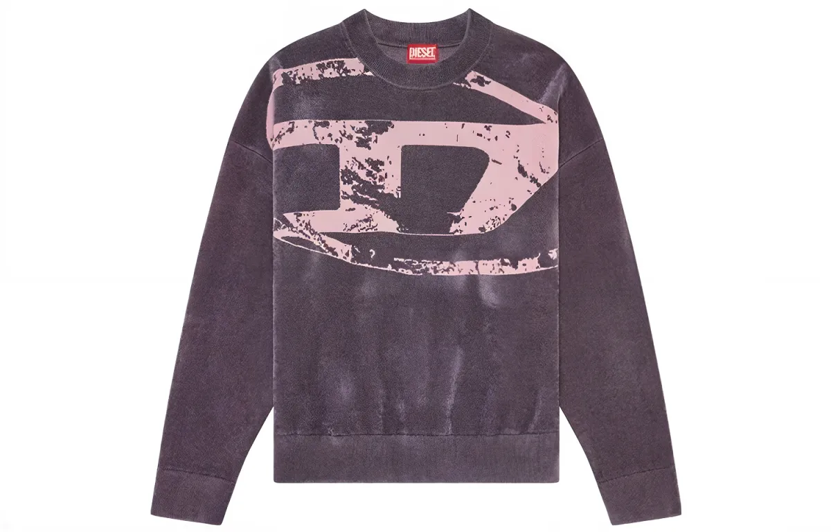 DIESEL Knitwear Men's Purple Crew Neck Moderate Other