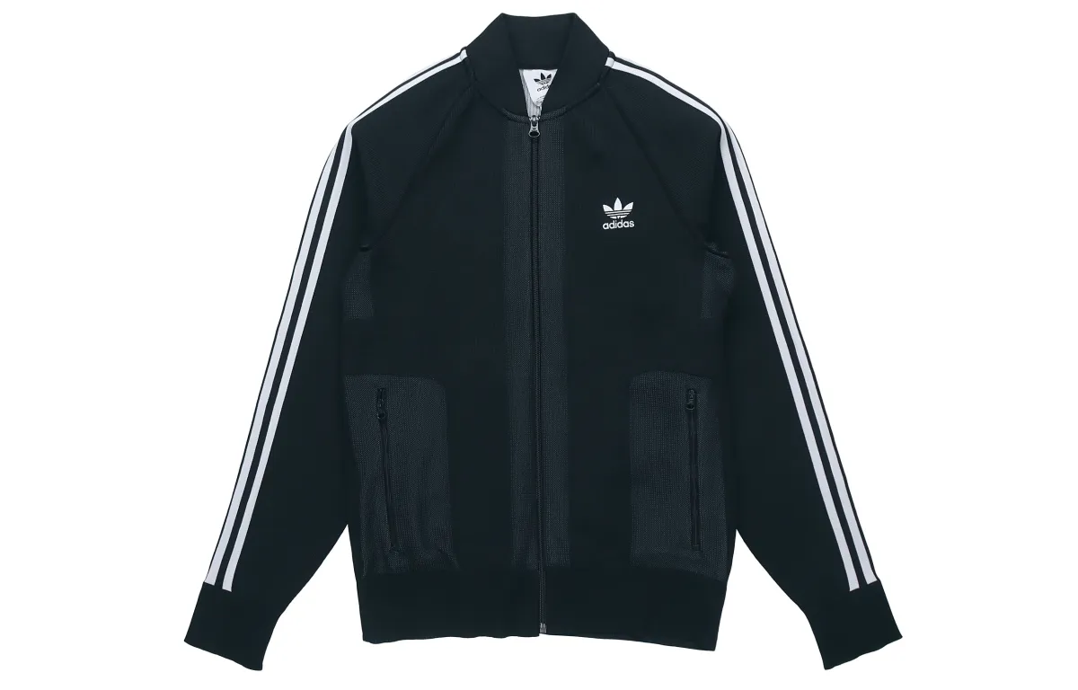 Adidas Originals BF Jackets Men's Black Baseball Collar Moderate Other