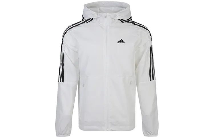 Adidas Jackets Men's White Hooded Moderate Other