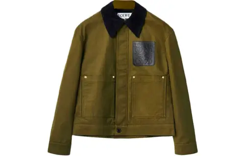 LOEWE Jackets Men's Green Lapel Moderate Other